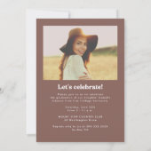 レトロ写真卒業パーティー招待状 招待状 (裏面)