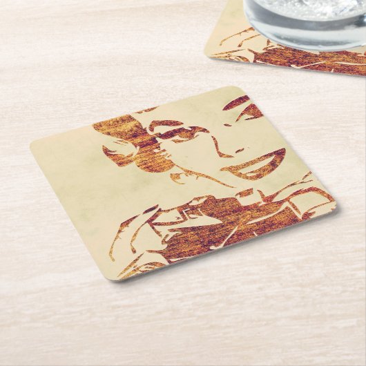 レトロ写真家 スクエアペーパーコースター (アングル)