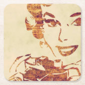 レトロ写真家 スクエアペーパーコースター (正面)