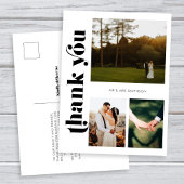 レトロ写真結婚の感謝はがき ポストカード