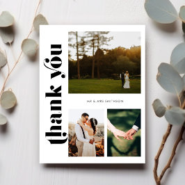 レトロ写真結婚の感謝はがき ポストカード