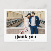 レトロ写真結婚の感謝はがき ポストカード (正面)