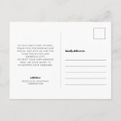 レトロ写真結婚の感謝はがき ポストカード (裏面)