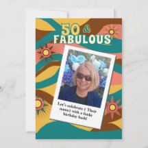 レトロ写真50歳の誕生日70年代スタイル