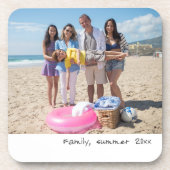 レトロ写真(手書きフォント) コースター (正面)