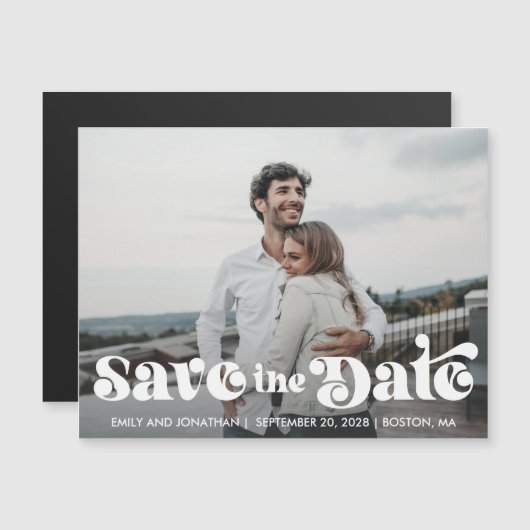 レトロ写真Date Magnet 結婚's (正面/裏面)