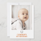 レトロ写真How The West Was One 1 Birthday 招待状 (裏面)