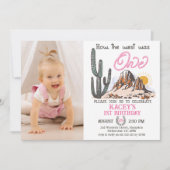 レトロ写真How The West Was One 1 Birthday 招待状 (正面)