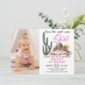 レトロ写真How The West Was One 1 Birthday 招待状 (スタンド正面)