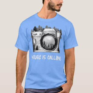 レトロ写真I自然電話 Tシャツ