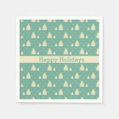 レトロ冬木オンターコイズバンド付き文字 スタンダードカクテルナプキン (正面)