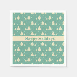 レトロ冬木オンターコイズバンド付き文字 スタンダードカクテルナプキン