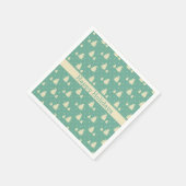 レトロ冬木オンターコイズバンド付き文字 スタンダードカクテルナプキン (角)