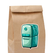 レトロ冷蔵庫 シール