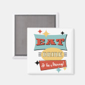 レトロ冷蔵食べ磁石「ドリンク&ビーメリー」 マグネット (正面/裏面)