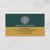 レトロ列レイヤー金ゴールド球 名刺 (裏面)