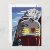 レトロ列車はがき ポストカード (正面/裏面)