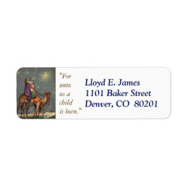 レトロ初めてのクリスマスワイズメン差出人住所 ラベル