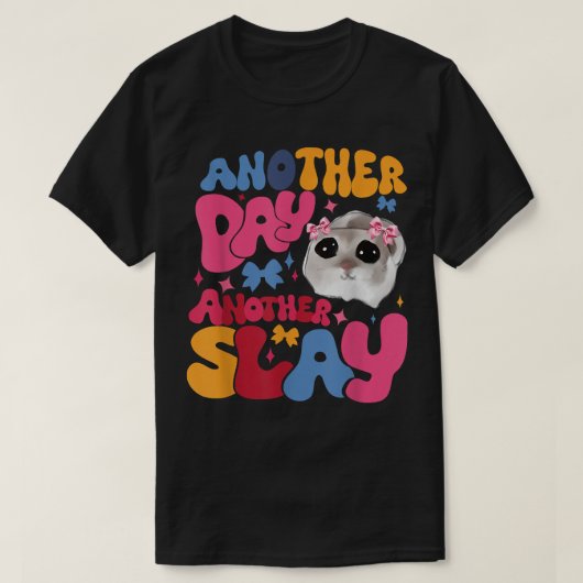 レトロ別の日別の小さなハムスターを殺す Tシャツ (デザイン正面)