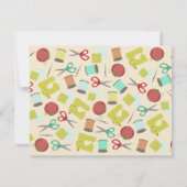 レトロ刺激を受けた裁縫パーティの招待状 招待状 (裏面)