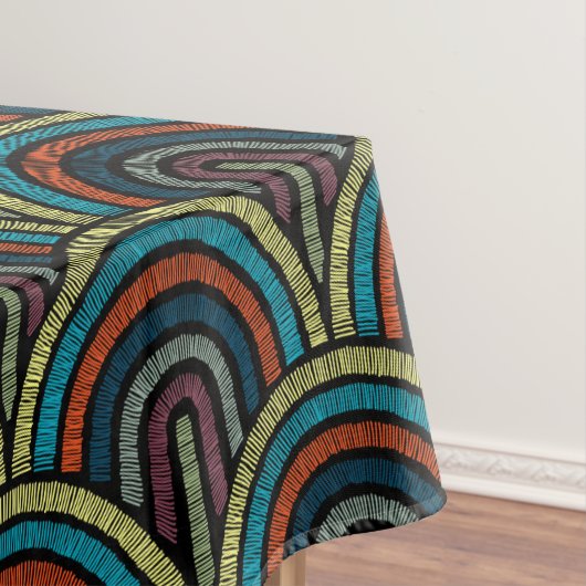レトロ刺繍アークパターンテーブルクロス テーブルクロス (インサイチュ)
