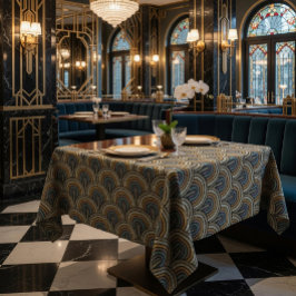 レトロ刺繍アークパターンテーブルクロス テーブルクロス