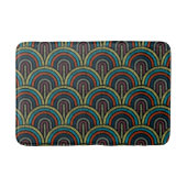 レトロ刺繍アーク柄 バスマット (正面)
