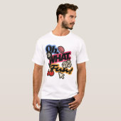 レトロ刺繍パッチスタイル「Oh, What Fun」 Tシャツ (正面フル)