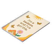 レトロ前向き自ガーリー分のやる気を起こさせる引用文 ノートブック (左側)