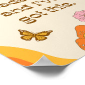 レトロ前向き自ガーリー分のやる気を起こさせる引用文 ポスター (角)