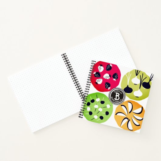 レトロ前菜パーソナル料理本レシピ手帳 ノートブック (内部)