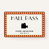 レトロ劇場マーキーのサイン学生会場通過 バッジ (正面)