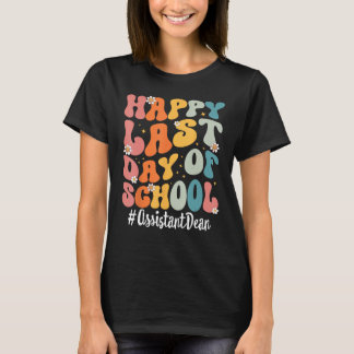 レトロ助手ディーンHappy Last Day Of School Teac Tシャツ