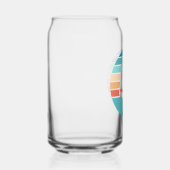 レトロ動揺してサンセット効果+帆船 ガラス缶 (右)