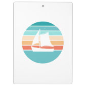 レトロ動揺してサンセット効果+帆船 クリップボード (裏面)