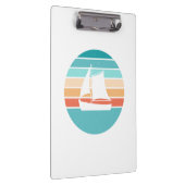 レトロ動揺してサンセット効果+帆船 クリップボード (右)
