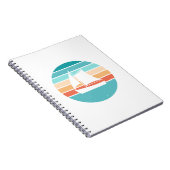 レトロ動揺してサンセット効果+帆船 ノートブック (右側)