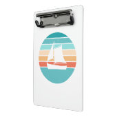 レトロ動揺してサンセット効果+帆船 ミニクリップボード (アングル2)