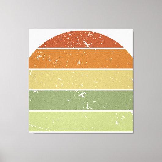 レトロ動揺してサンセット キャンバスプリント (正面)