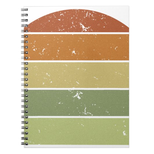 レトロ動揺してサンセット ノートブック (正面)