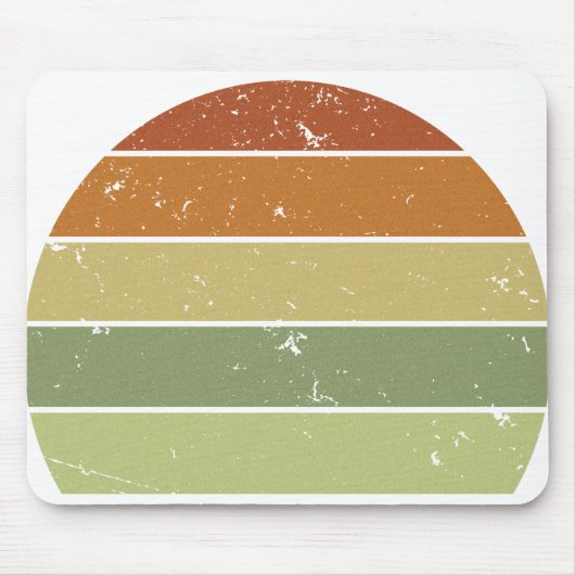 レトロ動揺してサンセット マウスパッド (正面)