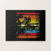 レトロ動揺してペイントボール ジグソーパズル (横)