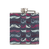 レトロ動揺してムスタッシュプリント フラスク (裏面)