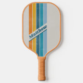 レトロ動揺してレインボーダーク(名前あり) ピックルボールラケット (正面)