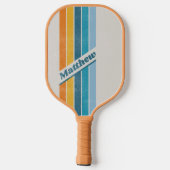 レトロ動揺してレインボーダーク(名前あり) ピックルボールラケット (裏面)
