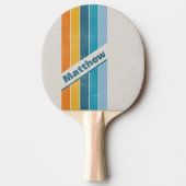 レトロ動揺してレインボーダーク（名前あり） 卓球ラケット (正面)