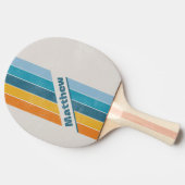 レトロ動揺してレインボーダーク（名前あり） 卓球ラケット (横)