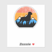 レトロ動揺してロットワイラーヴィンテージサンセット シール (シート)