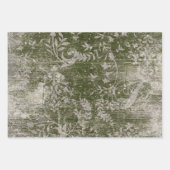 レトロ動揺して伝統的擦り切れた ラッピングペーパーシート (正面3)