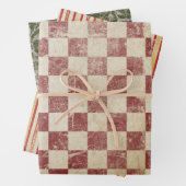 レトロ動揺して伝統的擦り切れた ラッピングペーパーシート (インサイチュ)